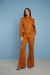 Pantalón sastrero lino puro caramelo - comprar online