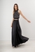 Top Naomi pailletes negro combinado