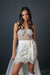 Vestido Mía base corto corpiño taza y sobrefalda organza- Consultar precio