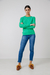 Sweter trenzado verde esmeralda en internet