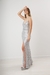 vestido Delfina plata pailletes.