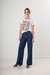 Jean Olivia. Wide azul largo