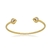 Bracelete Coração Zircônia, Folheado A Ouro 18k