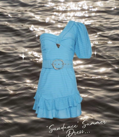 Vestido Manga Azul na internet