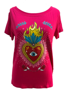 Camiseta Coração Pink