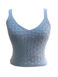 Top Tricot Azul
