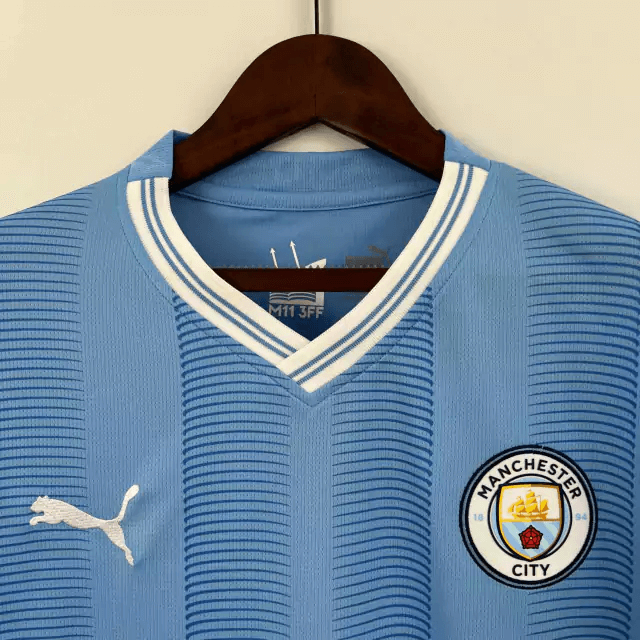 Camisa Manchester City I 23/24 - Jogador Puma Masculino - Azul claro