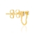 Brinco rommanel folheado a ouro com zircônias Branco Cód. 522765 - comprar online