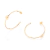 Brinco meia argola flor Rommanel folheado a ouro - comprar online