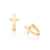 Brinco Rommanel argola cruz folheado a ouro - comprar online
