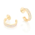 Brinco meia argola rommanel folheado a ouro - comprar online