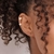 Brinco piercing rommanel de pressão corações folheado a ouro - comprar online