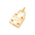Pingente rommanel cadeado folheado a ouro Branco Cód. 542357 - comprar online
