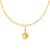 Berloque rommanel sol folheado a ouro com cristal - tam.único 542362 - comprar online