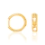 Brinco Rommanel argola folheado a ouro com zircônias - comprar online