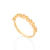 Anel skinny corações folheado a ouro com zircônias - comprar online