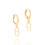 Brinco argola tampinha de latinha folheado a ouro - comprar online