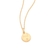 Medalha rommanel paz folheada a ouro com zircônia Branco Cód. 542248 - comprar online