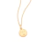 Medalha rommanel paz folheada a ouro com zircônia Branco Cód. 542248 - comprar online
