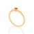 Anel Rommanel solitario banhado a ouro rosa escuro - comprar online