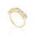 Anel Rommanel folheado a ouro com cristais redondos - comprar online