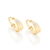 Argola folheado a ouro com detalhe em rhodium rommanel