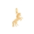 Pingente folheado a ouro no formato de cavalo rommanel - tam.único 542046