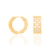 Brinco Rommanel folheado a ouro com zirconi branco - comprar online