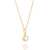 Pingente rommanel solitário folheado a ouro com cristal Branco Cód. 540102 - comprar online