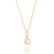 Pingente rommanel solitário folheado a ouro com cristal Branco Cód. 540102 - comprar online