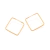 Brinco rommanel folheado a ouro quadrado - comprar online