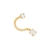 Brinco rommanel folheado a ouro com zircônias Branco Cód. 522765