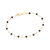 Pulseira Rommanel folheada a ouro com cristais Preto