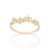 Anel Rommanel skinny flores folheado a ouro