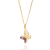 Pingente borboleta rommanel folheado a ouro com zircônias Lilás Cód. 542678 - comprar online