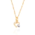 Pingente rommanel folheado a ouro coração Branco Cód. 540752 - comprar online