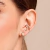 Brinco rommanel ear cuff folheado a ouro com zircônais e pérolas sintéticas Branco com perola Cód. 526936 - Rommanel loja Virtual 