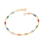 Pulseira Rommanel folheada a ouro com pedras coloridas - tam.19 550668