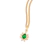 Pingente rommanel gota folheado a ouro com zircônias e cristal Branco com verde Cód. 542366
