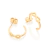 Brinco Rommanel meia argola infinito folheado a ouro - comprar online
