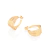 Brinco meia argola Rommanel folheado a ouro - comprar online