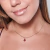 Gargantilha rommanel folheada a ouro com zircônia quadrada Rosa escuro - comprar online