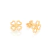 Brinco trevo de 4 folhas rommanel folheado a ouro - comprar online