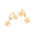 Brinco rommanel meia argola estrela do mar folheado a ouro Cód. 526467 - comprar online