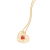 Pingente rommanel coração folheado a ouro com zircônia Rosa escuro Cód. 542441 - comprar online