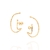 Brinco ear hook torcido rommanel folheado a ouro Cód. 527116