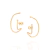 Brinco ear hook torcido rommanel folheado a ouro Cód. 527116