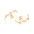 Brinco ear hook rommanel folheado a ouro com zircônias