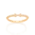 Anel rommanel skinny ring laço com brilho folheado a ouro