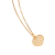 Pingente Rommanel coração folheado a ouro com zircônias Branco Cód. 542299 - comprar online